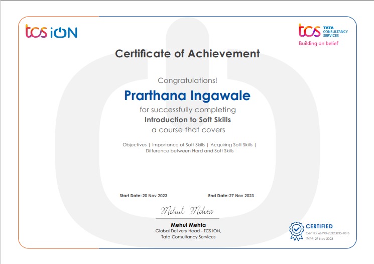 Soft Skills Certificate